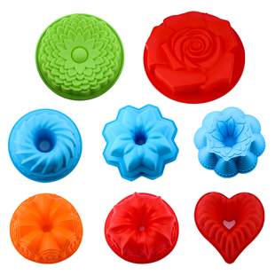 3D Shape Random Color Silicone Pastry Cake Mold DIY Baking D