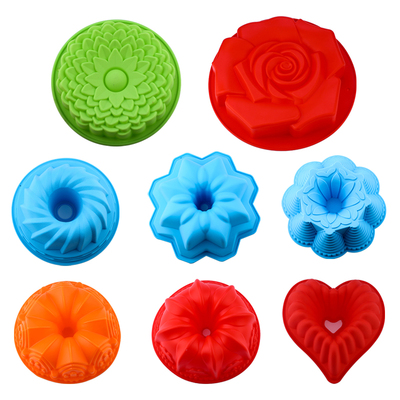 3D Shape Random Color Silicone Pastry Cake Mold DIY Baking D