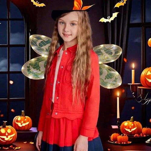 Halloween Costume Fairy Wings with LED Light Sparkling