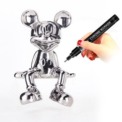 DIY model Metal texture pen Paint chrome plated marker