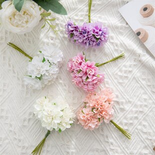 18PCS Artificial Flowers Bouquet Stamen Wedding Party Christ