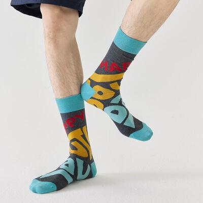 Wearable Art Couple Socks Vintage Oil Painting Design