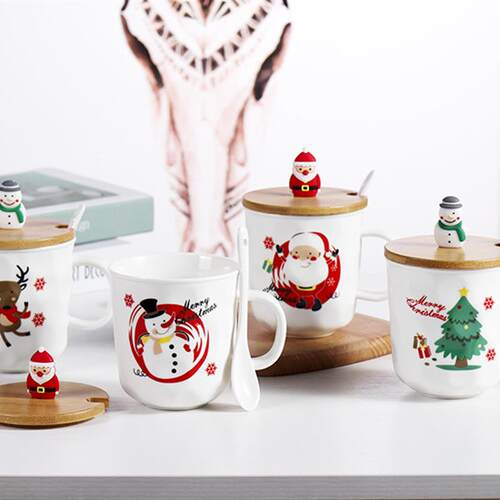 350ML Santa Claus Christmas Tree Ceramic Mug Christmas Gift