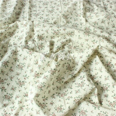 Woven Cotton Cutout Jacquard Fabric Vintage Small Floral Kid