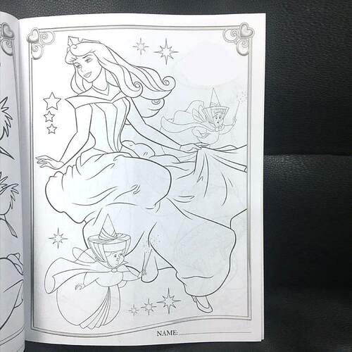16 pages Princess Girls Coloring Sticker Book For kids Child