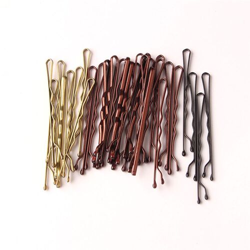 50 Pcs 4 Colors 5cm Hair Clip Lady Hairpins Curly Wavy Grips