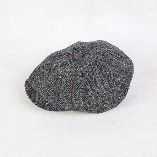 Newsboy Cap Wool Men Women Octagonal Cap Woolen Male Tweed P