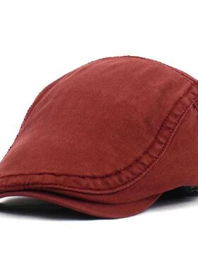 Spring Cotton Letter Embroidery Newsboy Caps Men Flat Peaked