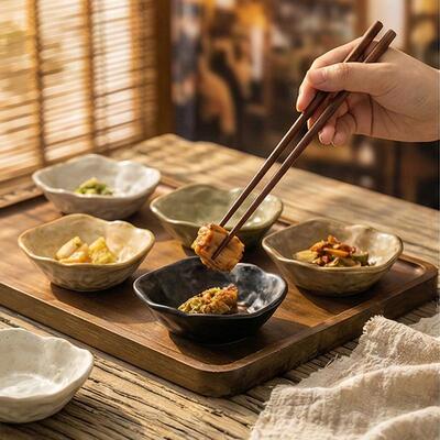 Japanese ceramic sushi soy sauce mustard plate kimchi plate