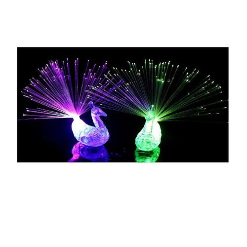 1PCS Luminous Peacock Decoration Open Light Toys Flash LED L