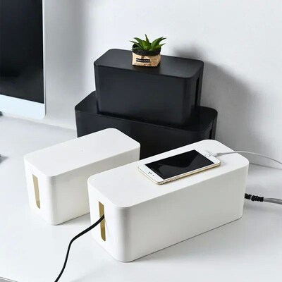 Cable Storage Box Power Board Wire Management Socket Strip W