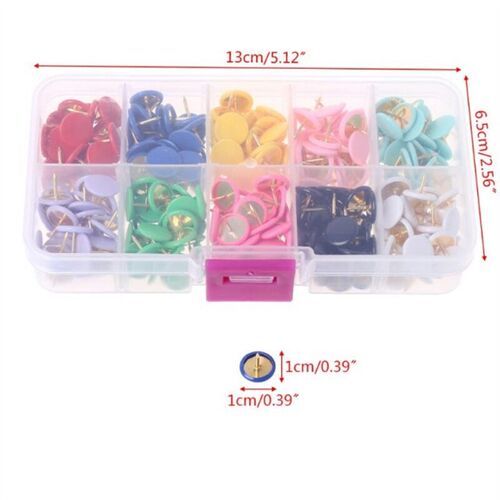 300pcs Home Office Colorful Drawing Pins Pushpin Thumbtack C