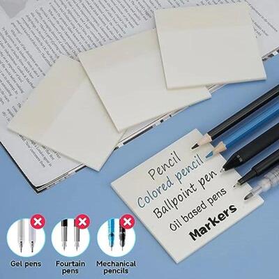 Transparent Sticky Note Pad, 3 Different Size See Through Cl