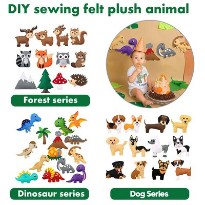 Kids Sewing Kit Fine Motor Skills DIY Fun Felt Animals Handm