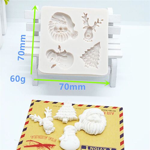Santa Claus Silicone Resin Mold Kitchen Baking Tools DIY Cho