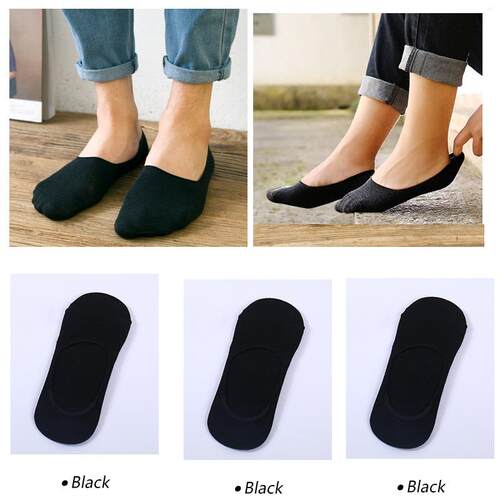 6pcs/3pair Summer Invisible Boat Socks Womens Short Socks L