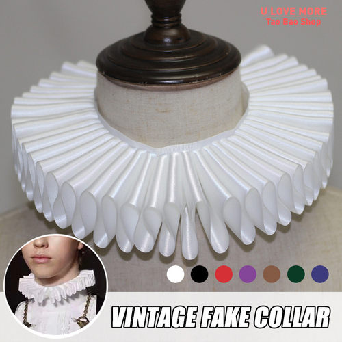 Medieval Renaissance Classic Handmade Ruff Fake Collar Retro