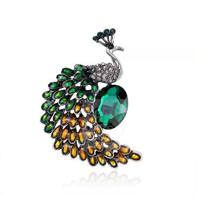 。Fashion animal peacock Brooch fashion retro personalized a