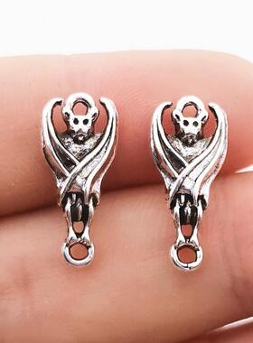 15pcs 20*9mm Mini Black Bat Charms Gothic Punk Pendant DIY M