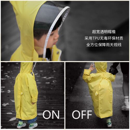 Kindergarten Primary School Students Childrens Raincoat Pon