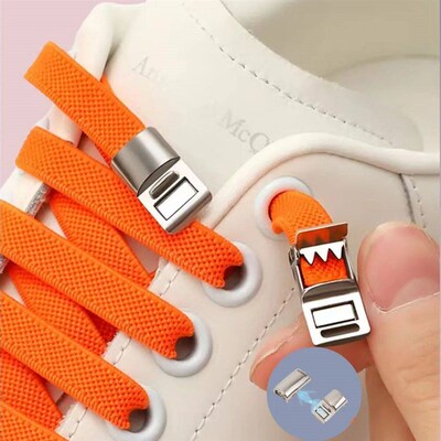 Magnetic Lock Shoe Laces Shoelaces Without Ties Elastic Lace