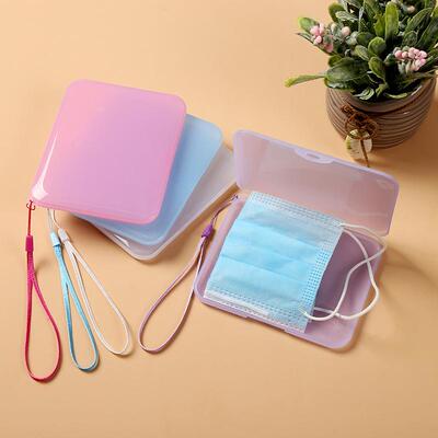 Translucent mask storage box Portable for outdoor travel Tem