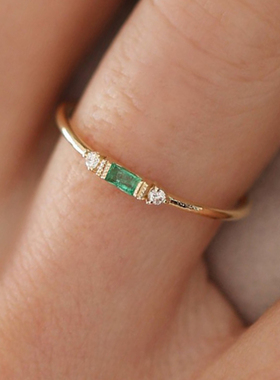 Thin Dainty Stacking Rings For Women Elegant Mini 3 Color Cr