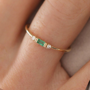 Thin Dainty Stacking Rings For Women Elegant Mini 3 Color Cr