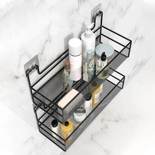 Wall-mount Bathroom Shelf Shower Shampoo Rack免打孔置物架