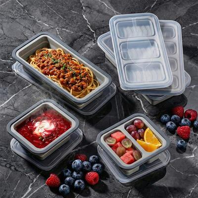 Foldable silicone fresh-keeping box, food picnic fruit box