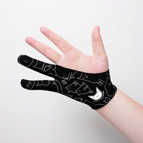 XPPen Free Size Anti-fouling Glove Cute Cat Glove for Drawin