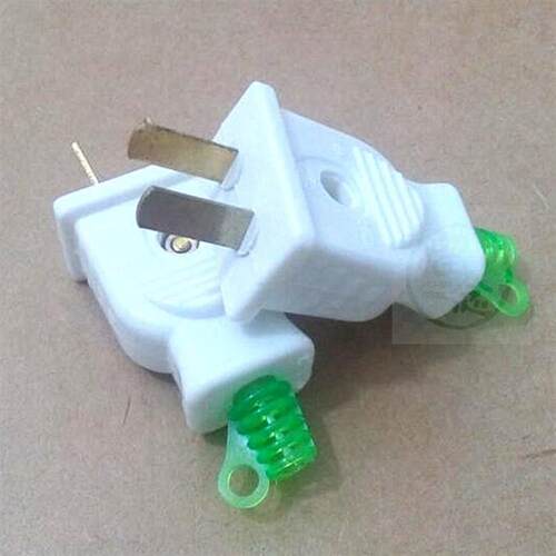 。Plastic two-wire wiring plug power plug two-pole plug tilt