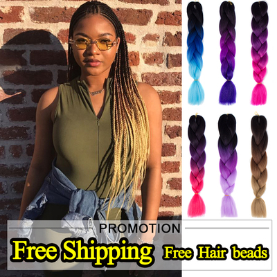 假发脏辫xpression twist Braids hair ombre jumbo expression