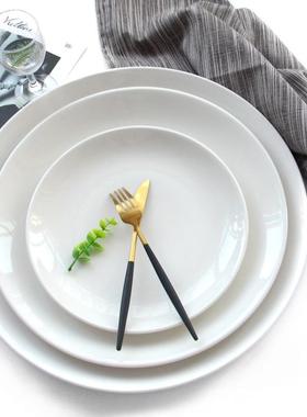 OQ5M16寸超级特大号陶瓷18寸盘子酒饭店海鲜黑色20寸圆型鱼菜50cm