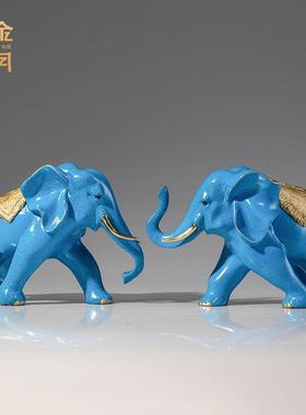 铜金岁月富贵吉祥黄铜大象摆件象玄关办公室乔迁开业礼品家居装饰
