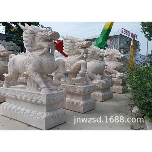 家用动物石雕工艺品 小型石麒麟摆件价格