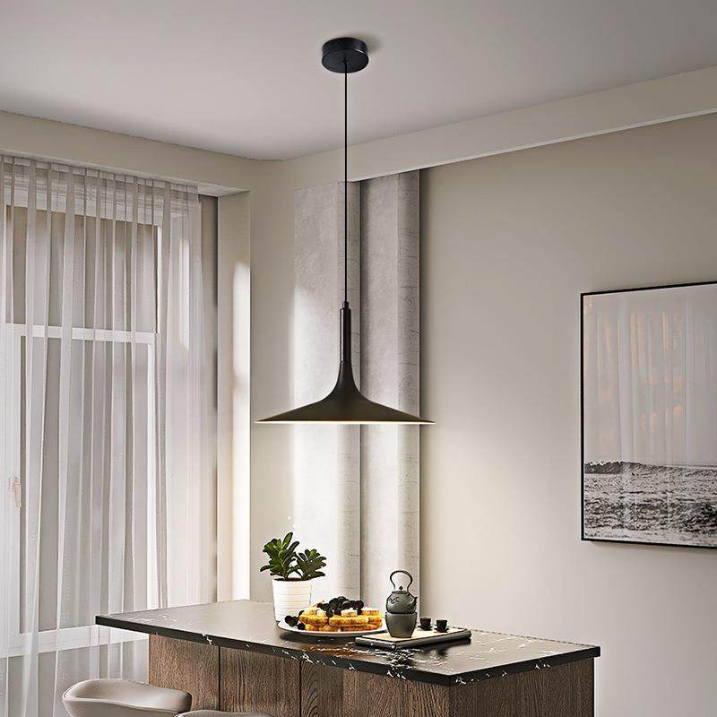 侘寂风设计师单头餐厅吊灯艺术咖啡厅餐桌吧台灯个性喇叭样板间灯,家装灯饰光源,智能吊灯,淘宝优惠券,粉丝福利购,淘宝优惠卷