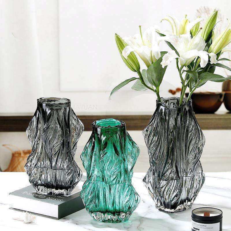 创意简约艺术异形玻璃花瓶水养插花鲜花雪柳样板房软装饰轻奢摆件,3C数码配件,其它配件,淘宝优惠券,粉丝福利购,淘宝优惠卷
