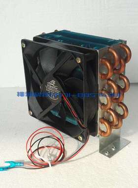 CP4x6x120微型迷你冷凝器风冷铜管翅片式散热器蒸发器带120单风扇