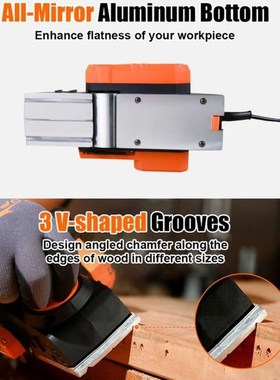 7.5-Amp 900W Electric Planer 14500rpm Multifunctional Wood C