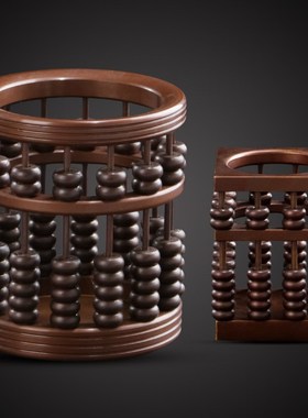 大仕缘紫铜工艺品文房摆件创意书房算盘笔筒送老师筒商务办公礼品