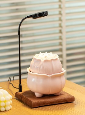 简约办公室循环流水转运珠茶桌面陶瓷招财喷泉摆件时来运转小台灯