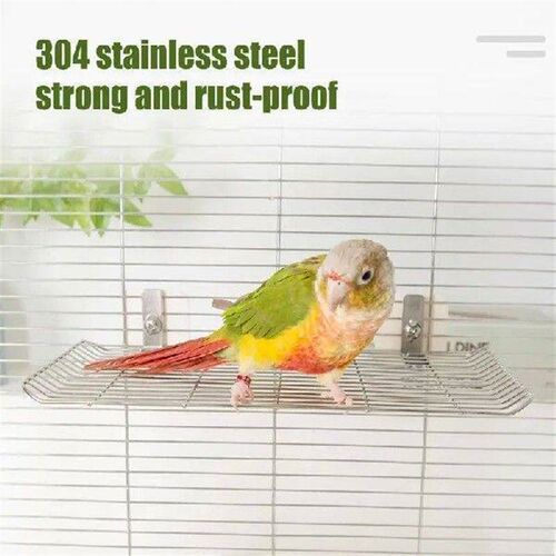 Bird Perch Stainless Steel Parrot Perch Plate Parakeets