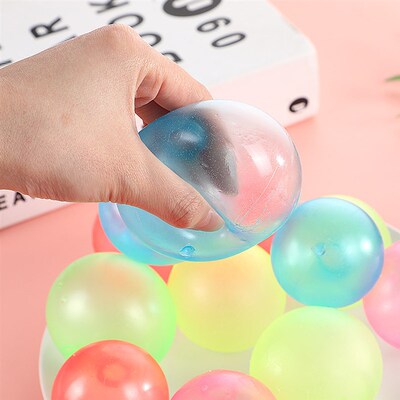 1-4Pcs Luminous Balls High Bounce Glowing Ball Sticky Wall H