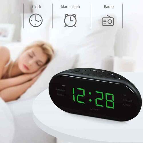 2 In 1 LED Alarm Clock Radio Digital AM/FM Radio Electronics