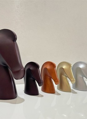 欧式奢品摆件招财小象小马手工漆面客厅书房桌面镇纸样板间装饰品