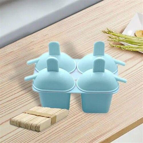 Silicone Ice Pop Molds 4 Cavities Food Grade Reusable