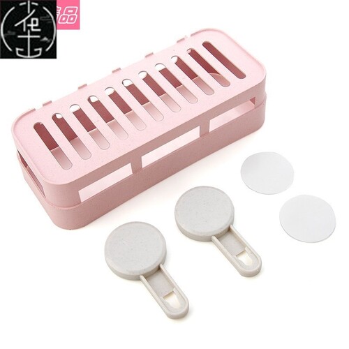 2pcs bathroom holder shelf stand rack sucker toothbrush wall