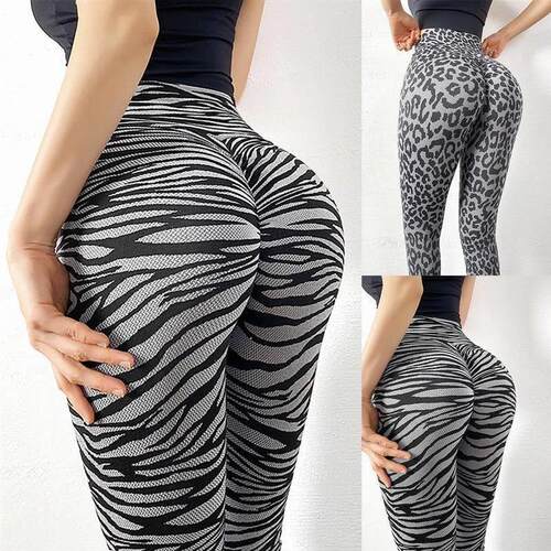 Womens high waist peach hip lifting fitness pants Leggi