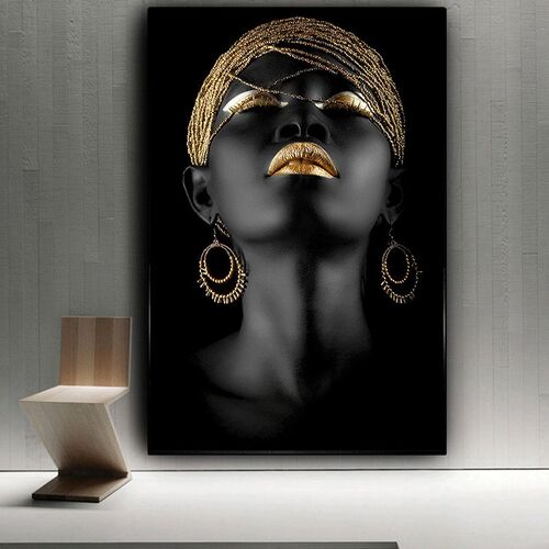 Wall Art Picture for living room Contemplator Black African